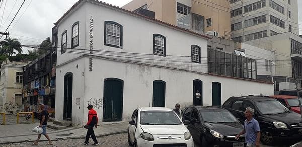 O centro no dia de chuva